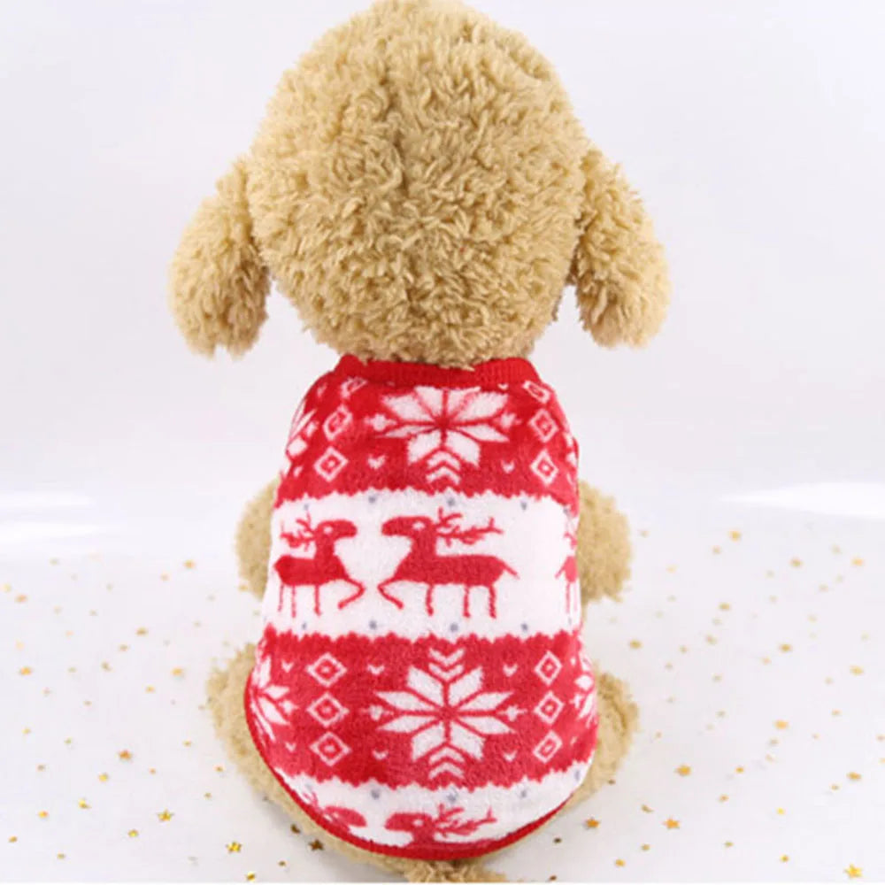 Christmas Pet Clothes for Dogs Xmas Santa Cat Costume Winter Warm Cat Coat Jacket Fleece Puppy Hoodies Kitten Small Dog Apparel