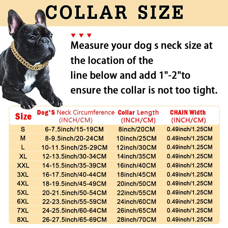 Dog Chain Diamond Cuban Collar