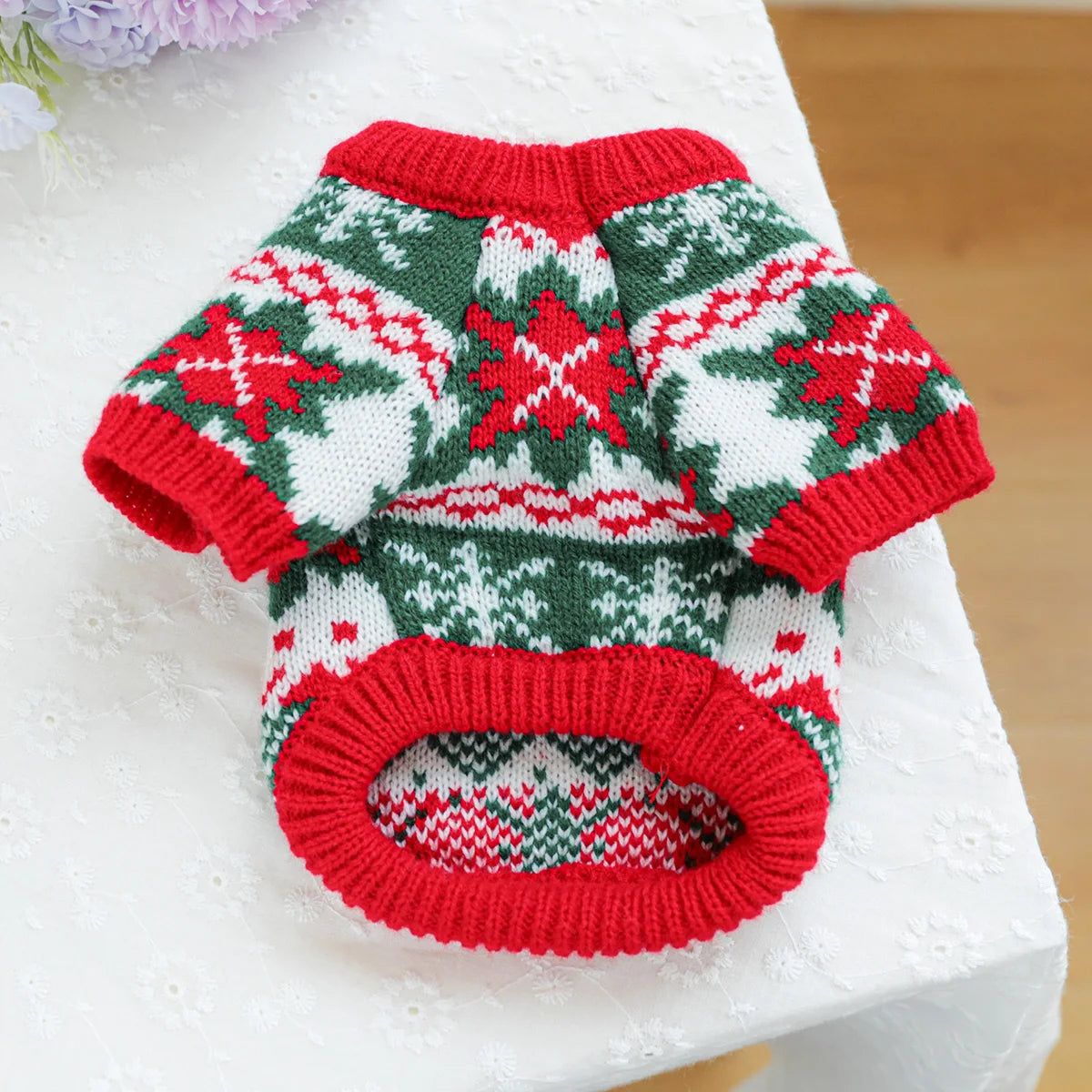 1PC Pet Clothing Cat Autumn/Winter Thick Warm Christmas Hoodie Rudolf Elk Sweater Suitable for Small and Medium sized Dogs