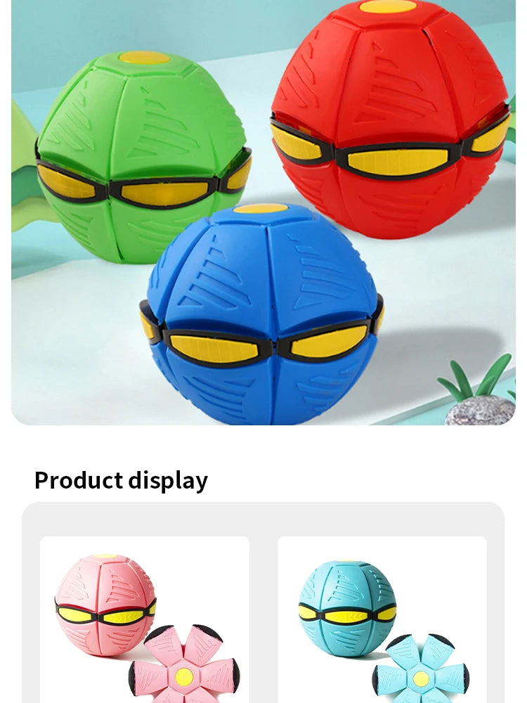 Bouncy Stomp Ball Magic Flying Saucer Ball Puzzle Pet Children's Toys Indoor Outdoor Decompression Transformation Sports Balls
