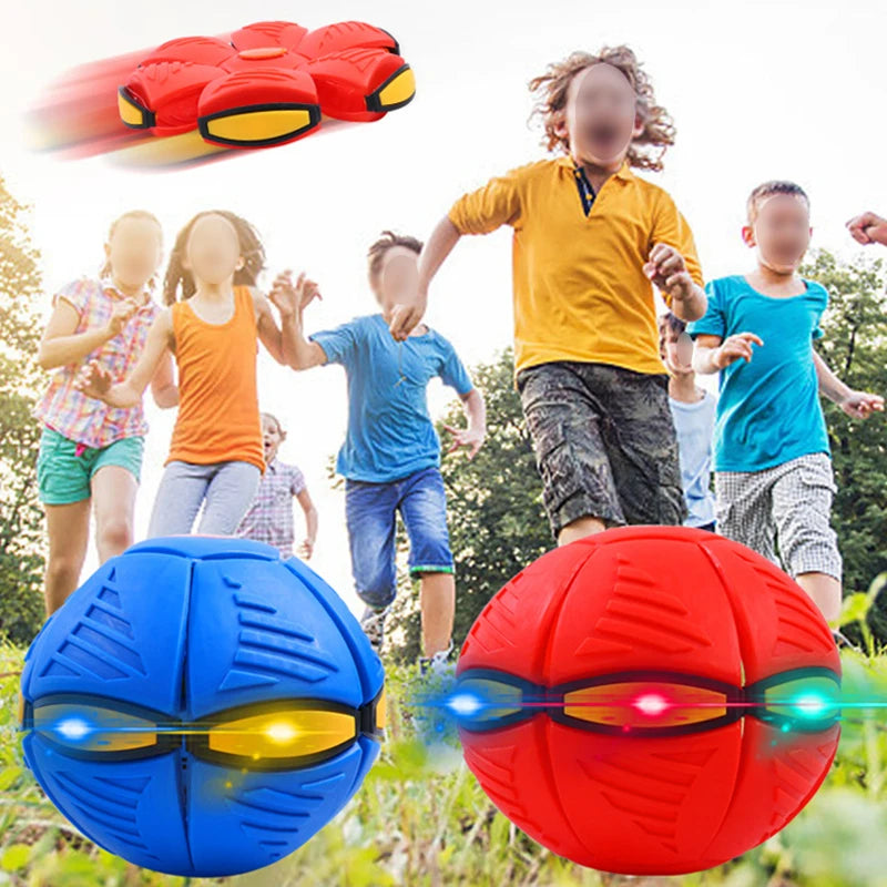 Bouncy Stomp Ball Magic Flying Saucer Ball Puzzle Pet Children's Toys Indoor Outdoor Decompression Transformation Sports Balls