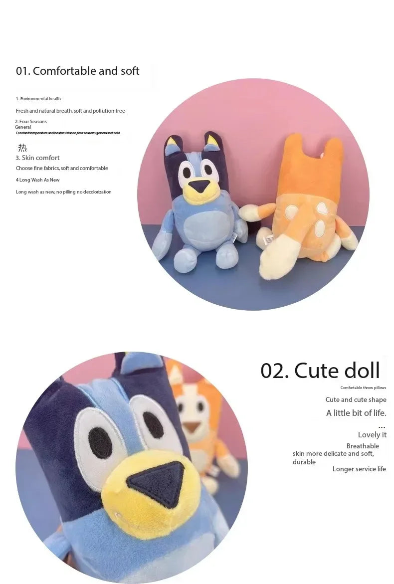 17/28cm Bluey & Bingo Family Plush Toys Cartoon Dog Stuffed Animals Soft Plush Dolls Christmas Gifts Perfect For Birthday