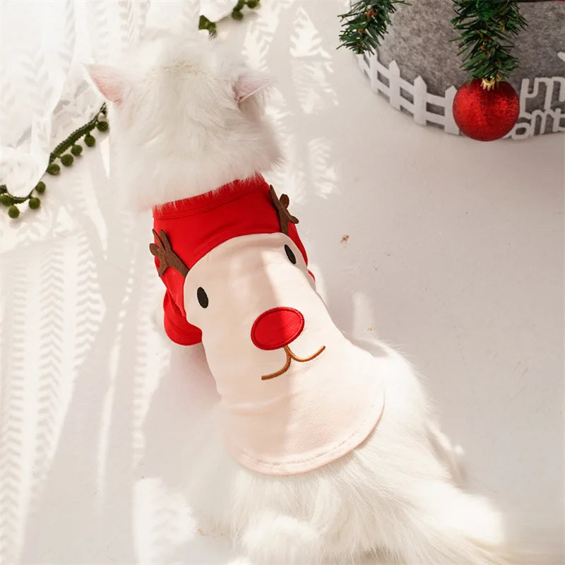 Christmas Pet Costume Christmas Elf Dog Costume Clothes Funny Cosplay Puppy Cat Xmas Costume Outfit Winter Hoodie Coat for Dogs