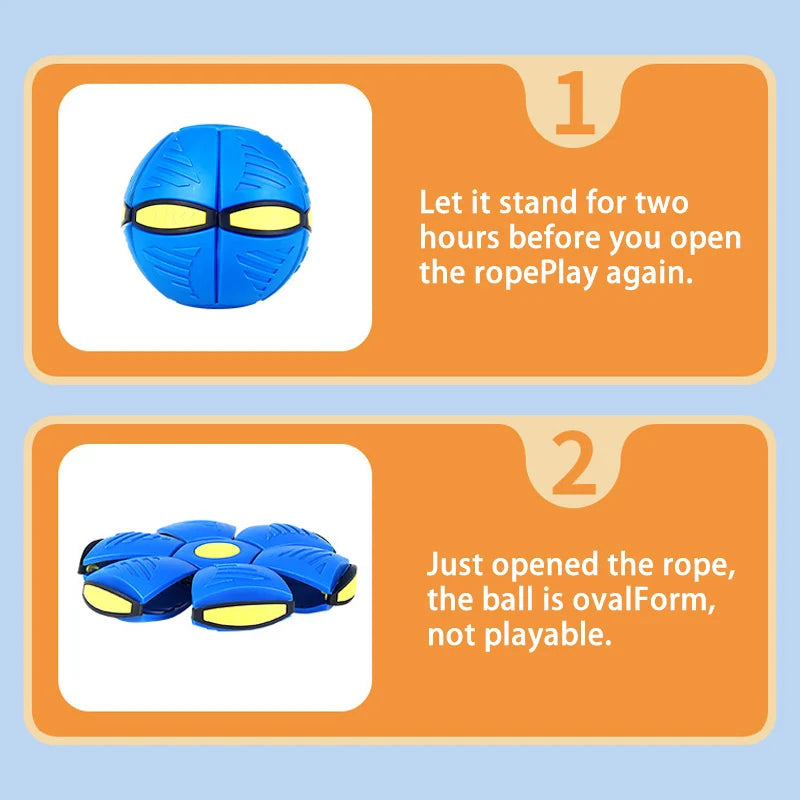 Bouncy Stomp Ball Magic Flying Saucer Ball Puzzle Pet Children's Toys Indoor Outdoor Decompression Transformation Sports Balls
