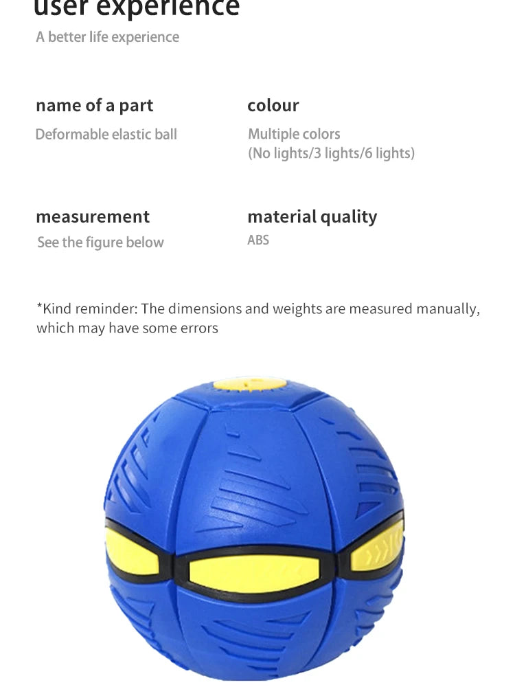 Bouncy Stomp Ball Magic Flying Saucer Ball Puzzle Pet Children's Toys Indoor Outdoor Decompression Transformation Sports Balls