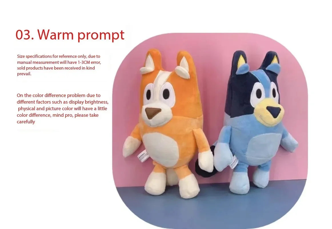 17/28cm Bluey & Bingo Family Plush Toys Cartoon Dog Stuffed Animals Soft Plush Dolls Christmas Gifts Perfect For Birthday