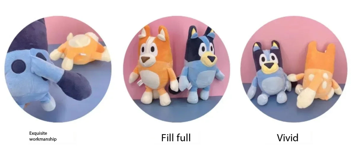 17/28cm Bluey & Bingo Family Plush Toys Cartoon Dog Stuffed Animals Soft Plush Dolls Christmas Gifts Perfect For Birthday