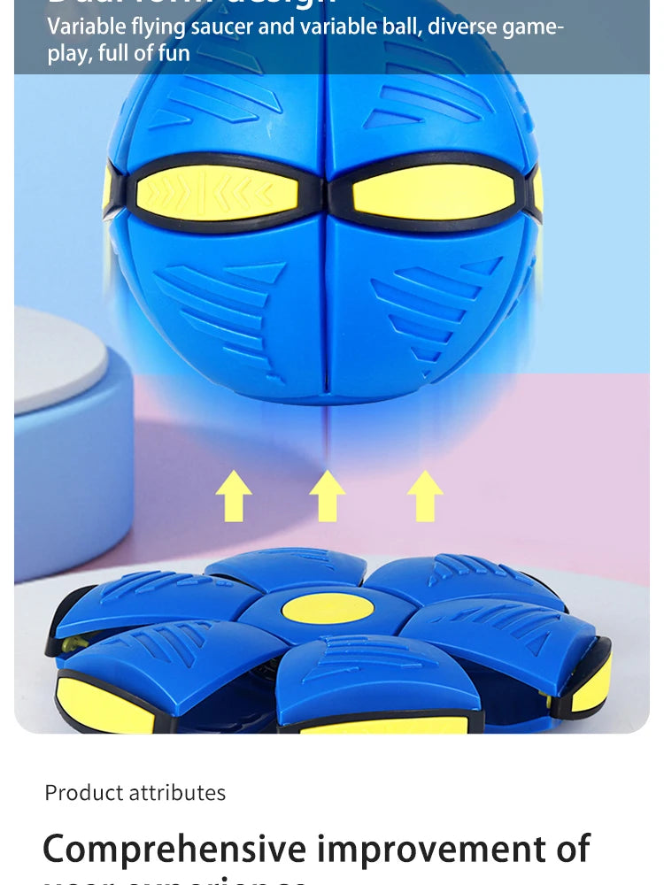 Bouncy Stomp Ball Magic Flying Saucer Ball Puzzle Pet Children's Toys Indoor Outdoor Decompression Transformation Sports Balls