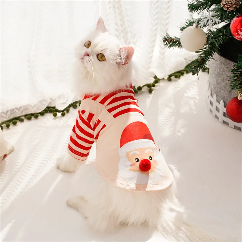 Christmas Pet Costume Christmas Elf Dog Costume Clothes Funny Cosplay Puppy Cat Xmas Costume Outfit Winter Hoodie Coat for Dogs