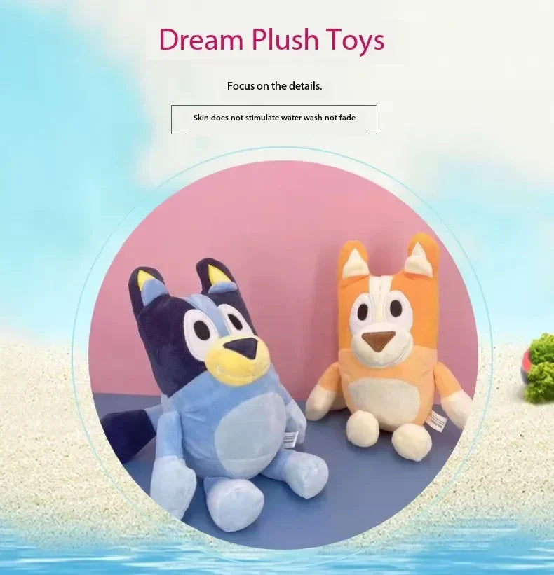 17/28cm Bluey & Bingo Family Plush Toys Cartoon Dog Stuffed Animals Soft Plush Dolls Christmas Gifts Perfect For Birthday