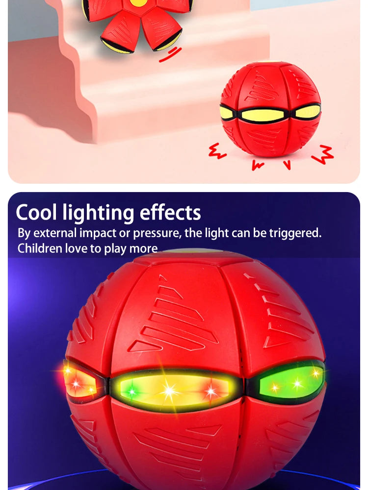 Bouncy Stomp Ball Magic Flying Saucer Ball Puzzle Pet Children's Toys Indoor Outdoor Decompression Transformation Sports Balls