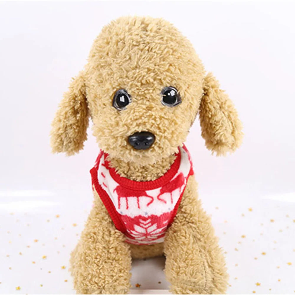 Christmas Pet Clothes for Dogs Xmas Santa Cat Costume Winter Warm Cat Coat Jacket Fleece Puppy Hoodies Kitten Small Dog Apparel