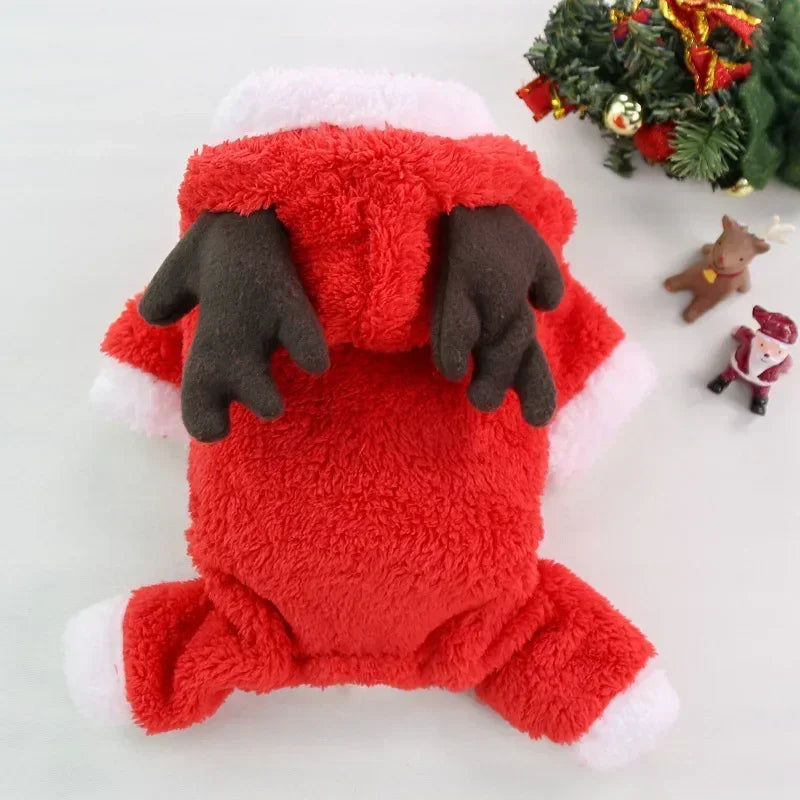 Christmas Dog Clothes Pet Clothes for Small Medium Dogs Pet Chihuahua Pets Hoodies Warm New Year Dog Clothing Yorkshire