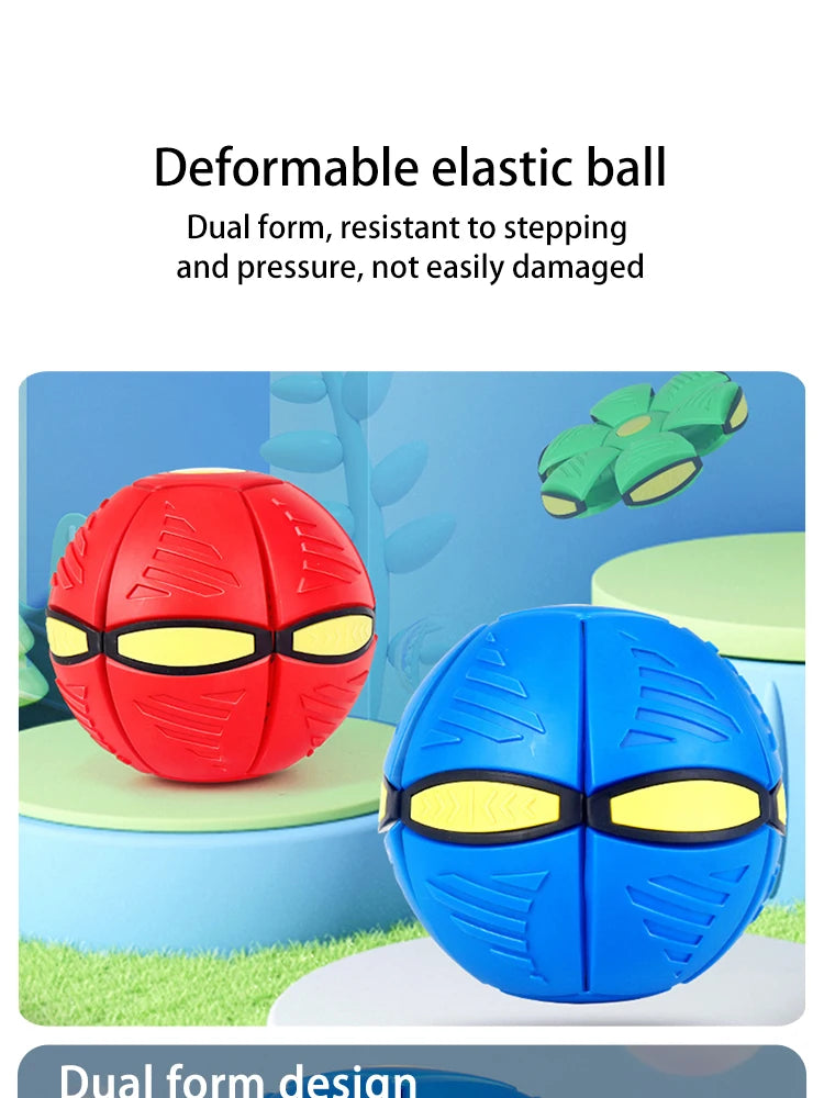Bouncy Stomp Ball Magic Flying Saucer Ball Puzzle Pet Children's Toys Indoor Outdoor Decompression Transformation Sports Balls