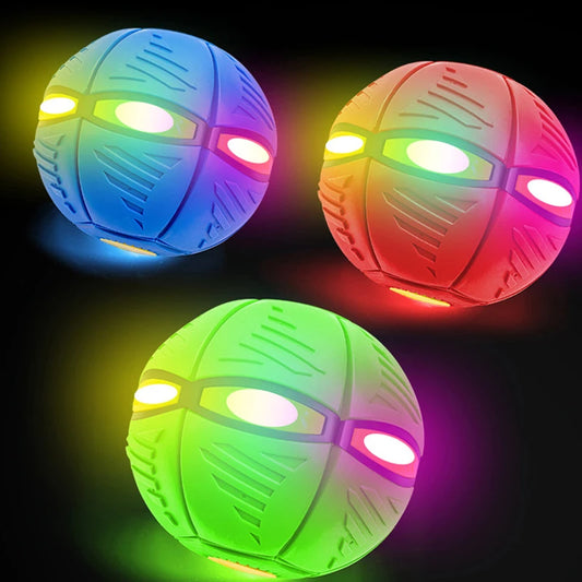 Bouncy Stomp Ball Magic Flying Saucer Ball Puzzle Pet Children's Toys Indoor Outdoor Decompression Transformation Sports Balls