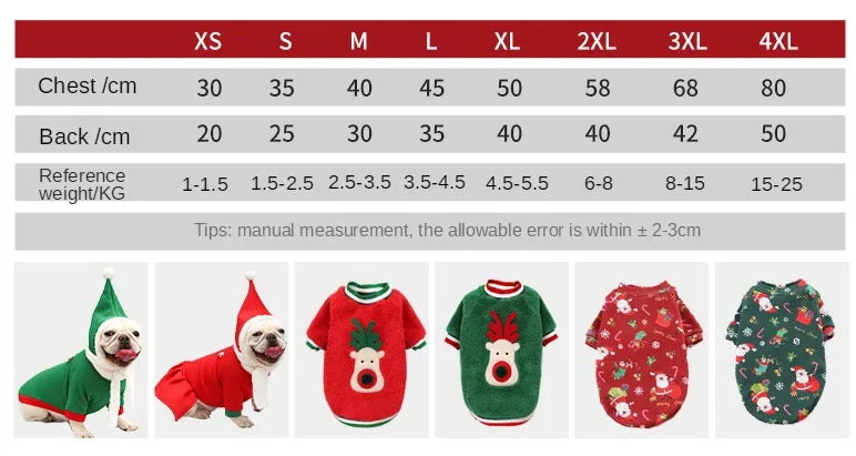 Christmas Dog Clothes Pet Clothes for Small Medium Dogs Pet Chihuahua Pets Hoodies Warm New Year Dog Clothing Yorkshire