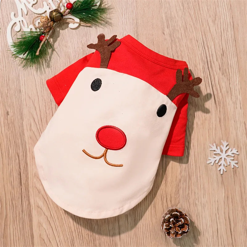 Christmas Pet Costume Christmas Elf Dog Costume Clothes Funny Cosplay Puppy Cat Xmas Costume Outfit Winter Hoodie Coat for Dogs